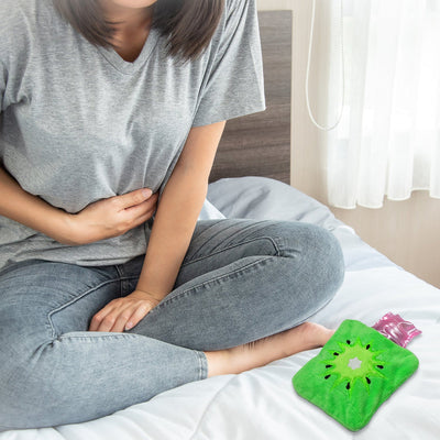 Green Sun Compact Hot Water Bag with Cover ? Pain Relief Warmer for Neck, Shoulders, Hands, Feet & Menstrual Cramps