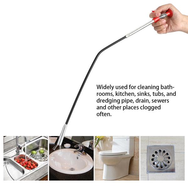 Metal Wire Brush for Kitchen Sink & Sewer Cleaning (155 cm)
