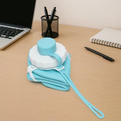 Product Details
Colorful Collapsible Silicone Water Bottle with Carabiner Clip – Leak-Proof, Foldable, Travel-Friendly Design – Reusable BPA-Free Bottle – 1 Pc