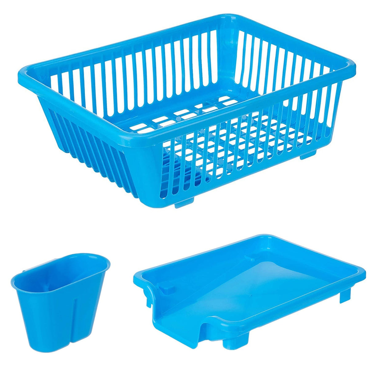 Plastic Sink Dish Drainer Drying Rack (With Brown Box) ( MOQ :- 6 Pc)