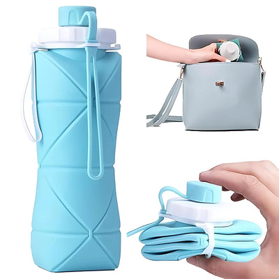 Product Details
Colorful Collapsible Silicone Water Bottle with Carabiner Clip – Leak-Proof, Foldable, Travel-Friendly Design – Reusable BPA-Free Bottle – 1 Pc