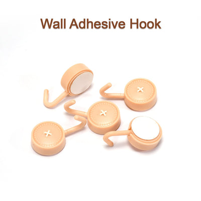 Self-Adhesive Sticky Wall Hooks (10 Pcs)