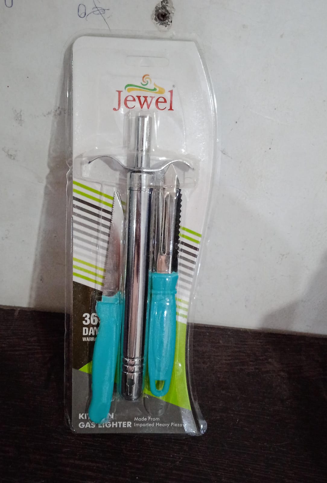 3-in-1 Kitchen Combo: Lighter, Stainless Steel Knife & Peeler