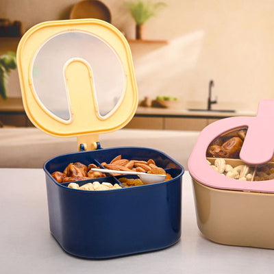 Fancy 4-Section Masala Box for Kitchen Storage (Spice Container)