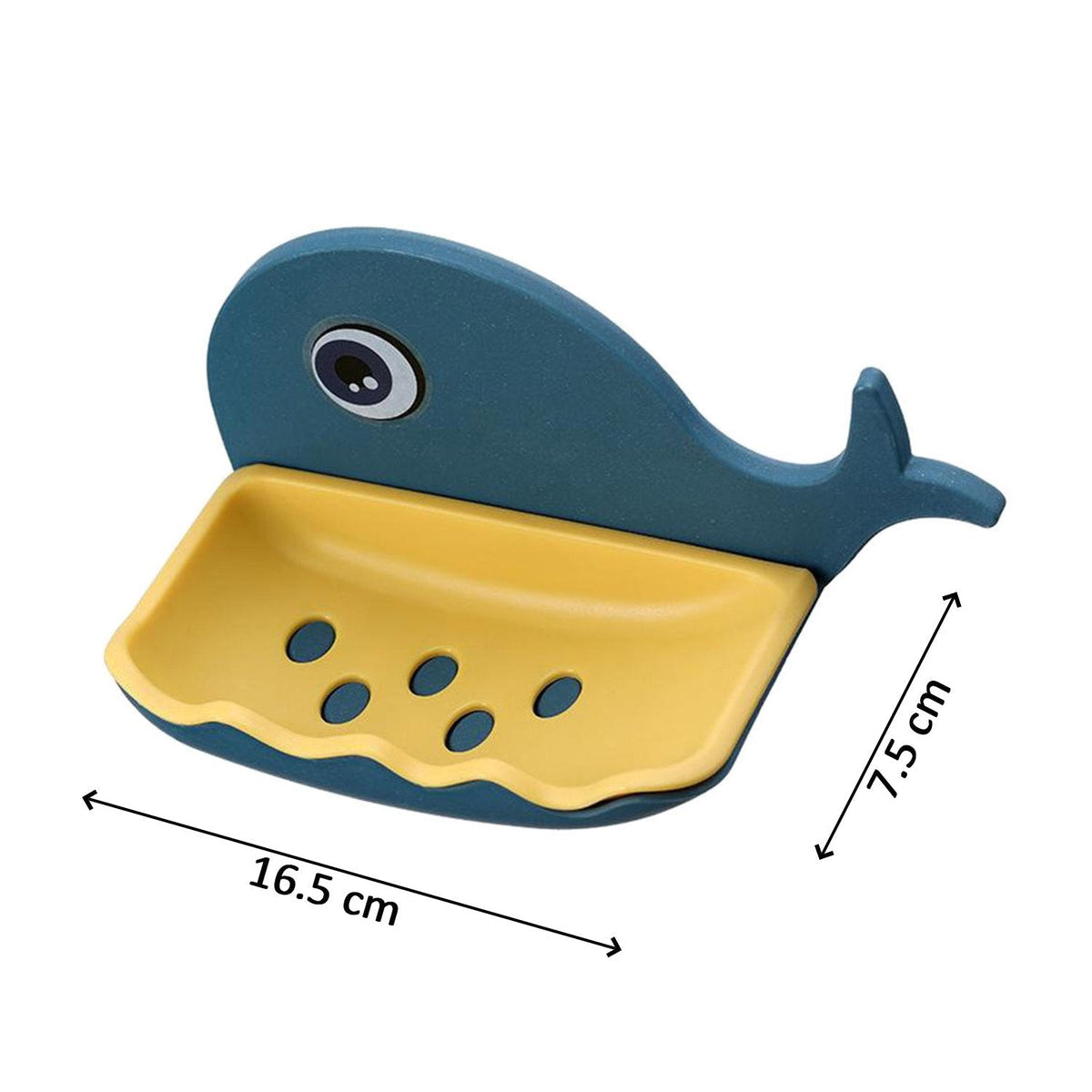 Fish Shape Wall-Mounted Double Layer Soap Holder for Bathroom & Kitchen