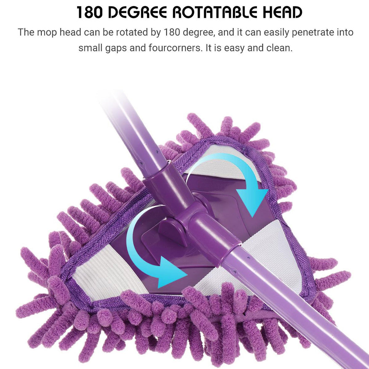 Stainless Steel Road Adjustable Triangle Mop Used for Cleaning Dusty and Wet Floor Surfaces and Tiles