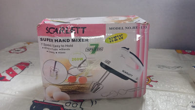 Compact Hand Electric Mixer / Blender for Whipping / Mixing with Attachments