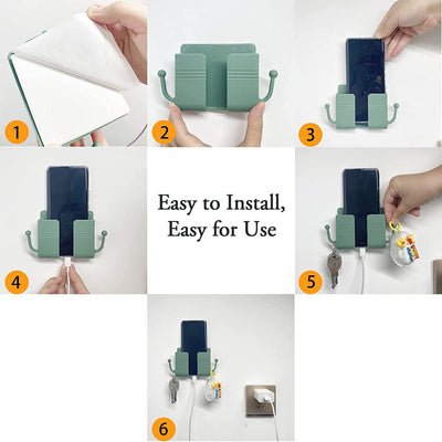 1Pc Wallmount Mobile Stand With Hook Design used in all kinds of places including household and many more as a hanging support for and stuffs purposes.