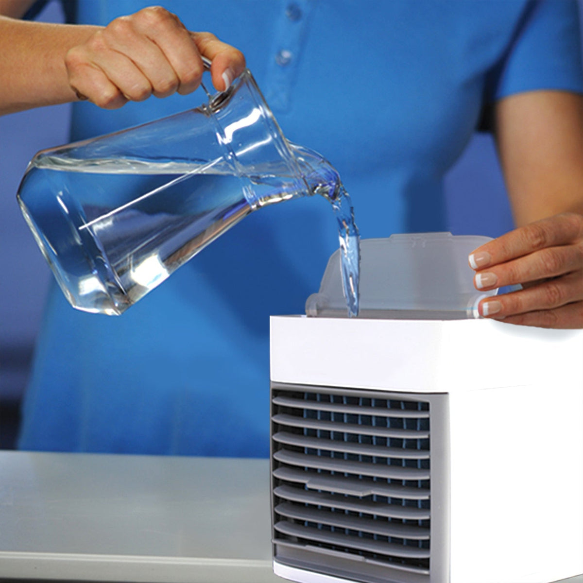 Mini Portable Air Cooler with LED Light & Water Fill