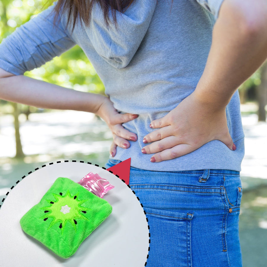 Green Sun Compact Hot Water Bag with Cover ? Pain Relief Warmer for Neck, Shoulders, Hands, Feet & Menstrual Cramps